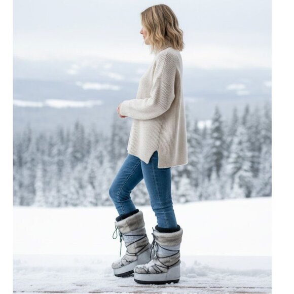 Jimmy Choo Tall Moon Boots, Gray, Womens Size 3.5-6 / 35-38 - Picture 1 of 12